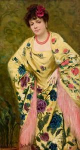 Bildnis Einer Dame Mit Rosen Im Haar