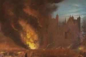 Bonfirenight At Exeter Cathedral by J.A. Mitchell