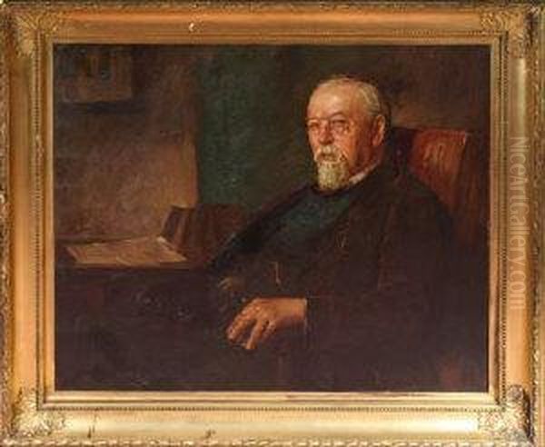 A Portrait Of A Bearded Gentleman Seated In His Study - view 1