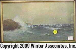 Seascape With Surf On Rocks by Neil Mitchell