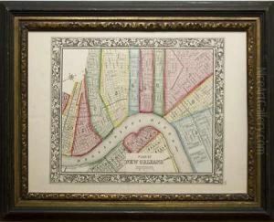 Plan Of New Orleans by Samuel Augustus Mitchell