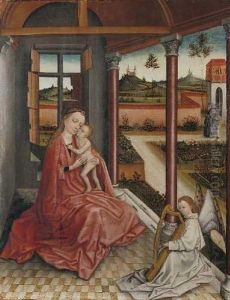 Muttergottes Mit Kind. by Meister Mittelrheinischer