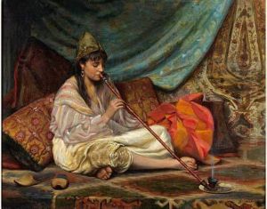 Femme A La Pipe by Albert Frederic A. Mittenhoff