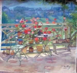 La Terrasse Fleurie De Geraniums