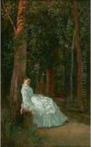Jeune Femme Pensive by Grigorij Grigor'Evic Mjasoedov