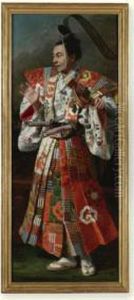 Portrait Of The Manzai Actor In The Role Of A Samurai