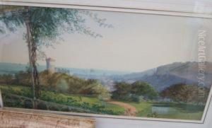 View Across A Park Near A Coastal Town by A Moberly