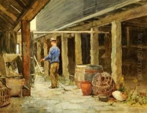 Fisherman Repairing Nets by Mariquita Jenny Moberly