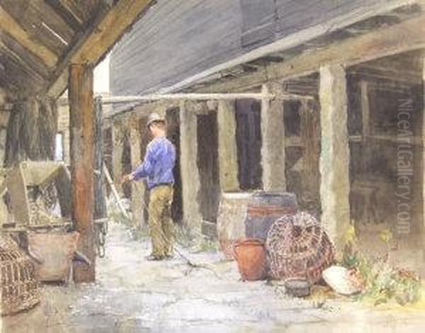 Fisherman Preparing For The Day - view 1