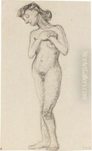Stehender Weiblicher Akt by Paula Modersohn-Becker