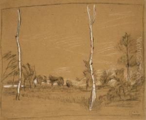 Landschaft Mit Birken by Paula Modersohn-Becker
