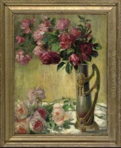 Still Life With Roses In An Ornate Vase Still Life With Roses In An Ornate Vase