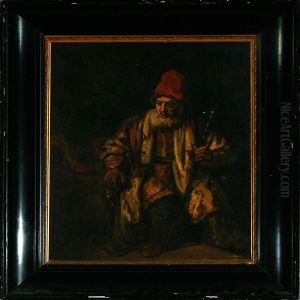 An Elderly Man With A Beard. Signed A. Moe And Indistinct Inscribed Bembrani?