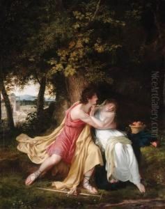 Vertumnus And Pomona by Charles Victoire Frederic Moench