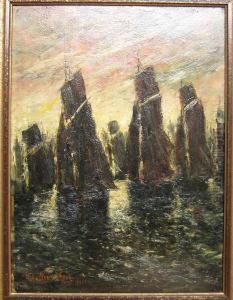 Bateaux De Peche by Pierre Victor Moerenhout