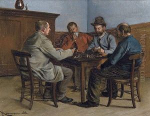 Les Joueurs De Cartes by Jan Moerman