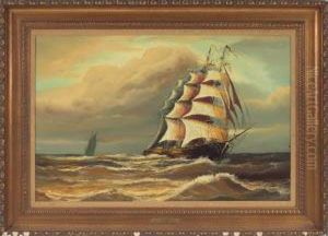 Clipper At Sunset by Jan Moerman