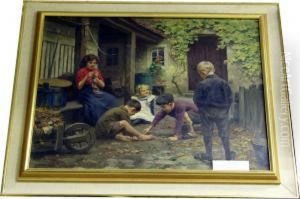 Barn I Lek. by Johannes Heinrich Mogk