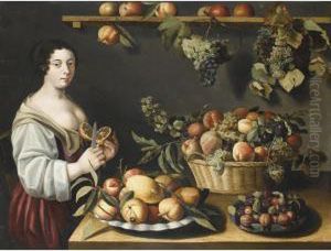 Nature Morte De Fruits A La Jeune Servante by Louise Moillon