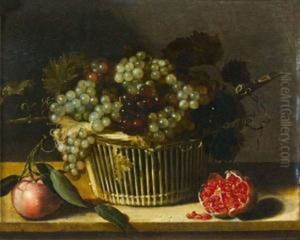 Nature Morte De Raisins, Grenade Et Bigarade - view 1