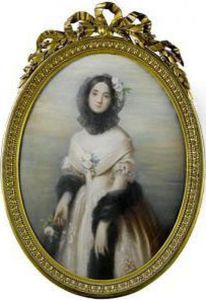 Portrait Of Yolande Duvernay, With Flower Trimmed Lace Headdress And Shawl