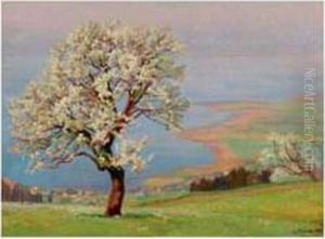 La Vallee De La Seine Au Printemps by Gustave Moise