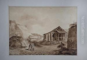 Paesaggio Rurale Con Figure by Frederico Moja