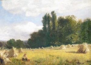 A Break At Harvest Time by John Henry Mole
