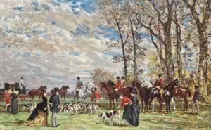 Chasse A Courre by Auguste Molin
