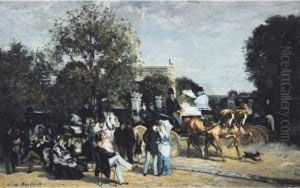 Promenade Au Bois De Boulogne by Auguste Molin