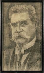 Portratt Av Hjalmar Branting by Elin Molin