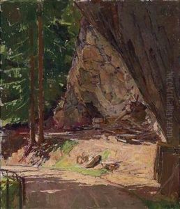 Path Through The Woods Am Semmering by Carl Moll
