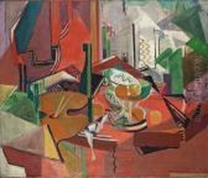 Stilleben Mit Orangen by Oskar Moll