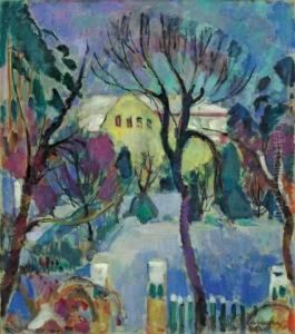 "winterabend Grunewald" by Oskar Moll