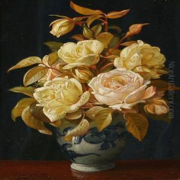 Still Life With Roses In Yellow Hues - view 1