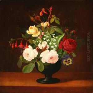 Colourful Flowers In A Vase