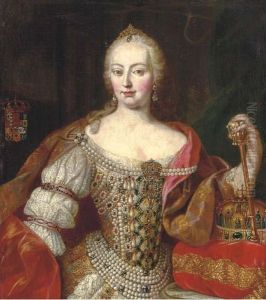 Portrait Of Empress Maria-theresa by Andreas Moller