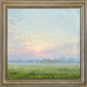 In The Ourskirts Of A Town by Caroline Amalie Moller