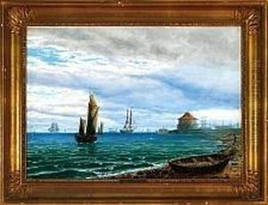 A Coastal Scenery From Frederikshavn Town, Denmark by Thorvald C. Benjamin Moller