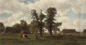 Tending To The Livestock by Gerrit Alexander G. Mollinger
