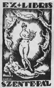 Ex Libris Szente Pal, Around 1920 by Farkas Molnar