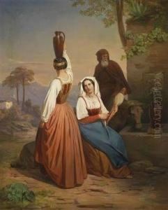 By The Well by Jozsef Molnar