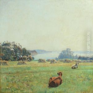 Cows In The Field by Niels Pedersen Mols