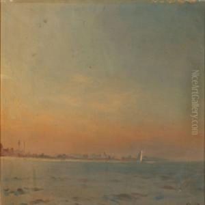 Coastal Scene On Alate Summer Day by Christian Molsted