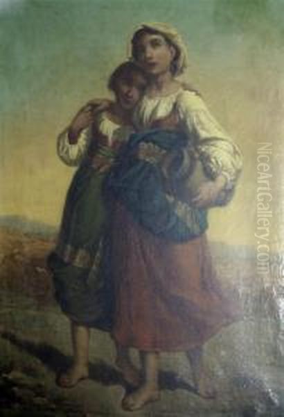 Italian Children On A Lane - view 1