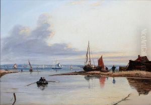 A Busy Fishing Estuary In A Calm