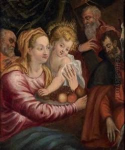 Madonna Con Bambino by Luca Mombello