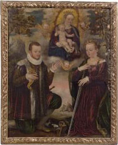 Madonna Col Bambino, Santa Caterina D'alessandria, San Costanzo E Cherubini - view 1