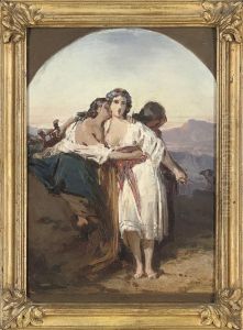 Classic Figures With A Lyre In A Landscape