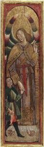 Der Engel Raphael Mit Dem Kleinen Tobias by Lorenzo Monaco